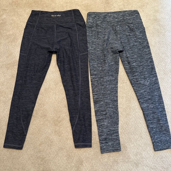 victoria secret PINK leggings gray and dark grey (medium) - Picture 2 of 5